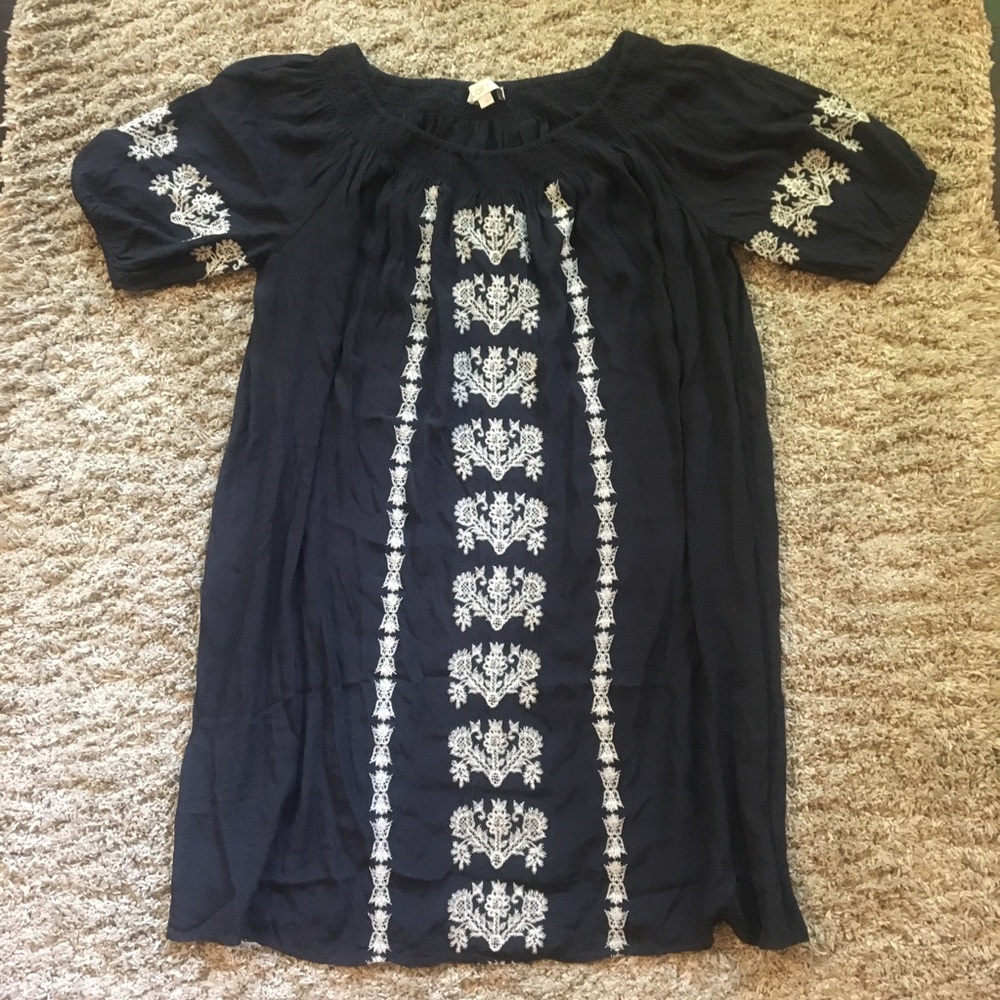 Ann Taylor Loft Tunic Dress with Embroidery Front